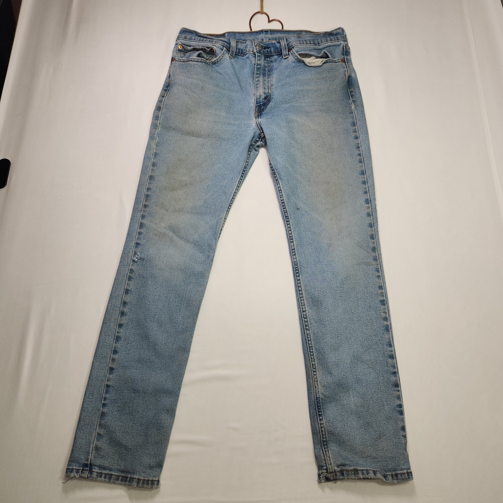 ⭐️Levi's Light Blue Straight Men's Jeans Size 31 Distressed Grunge Denim